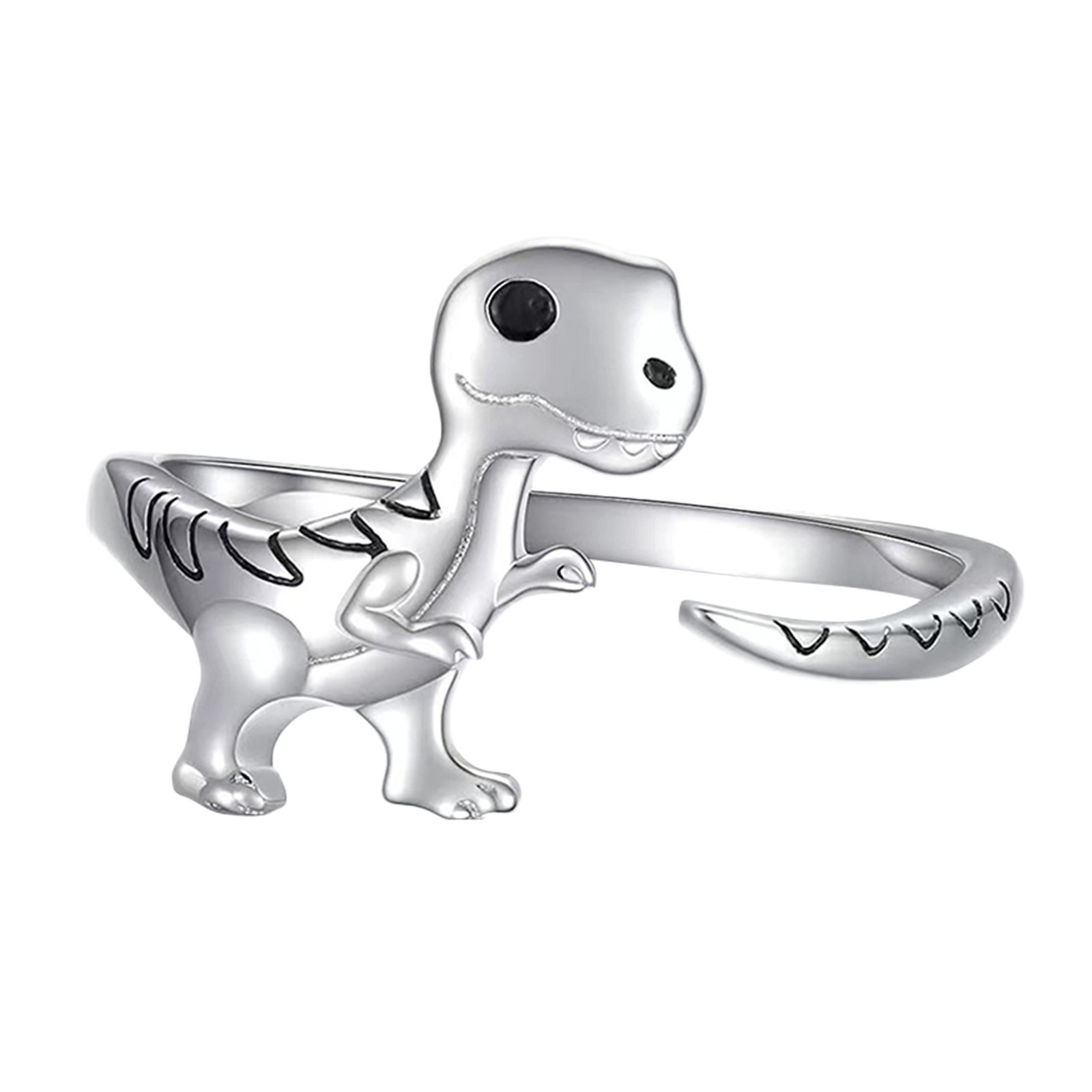 thumbnail image 2 of Anillo Abierto Estilo Dinosaurio Mano con Anillo Ajustable Cute Jewelry, 2 of 2